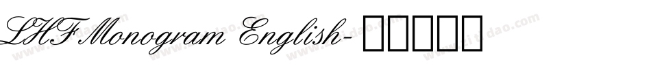 LHF Monogram English字体转换